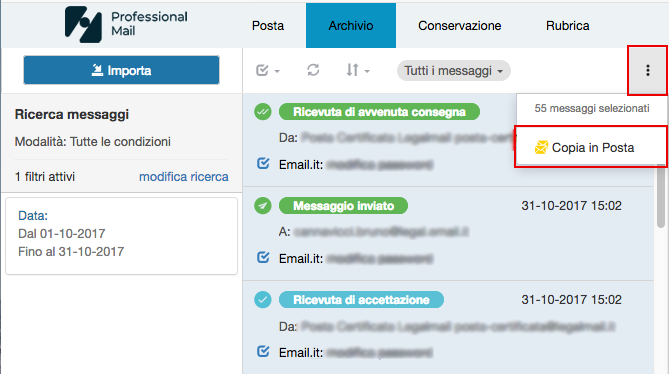 backup messaggi archivio4